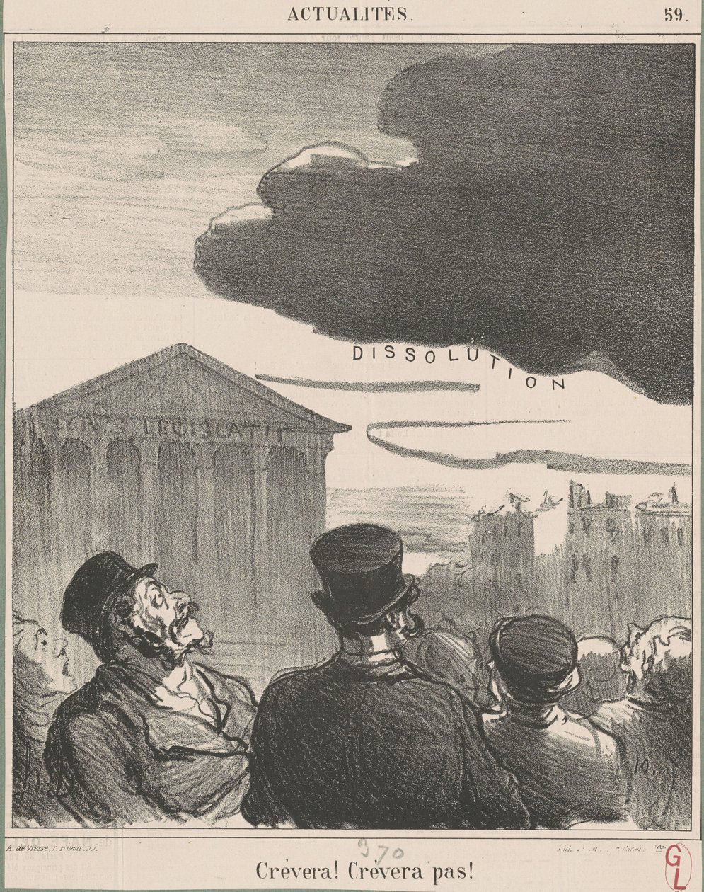 Hij zal sterven! Hij zal niet sterven! door Honoré Daumier