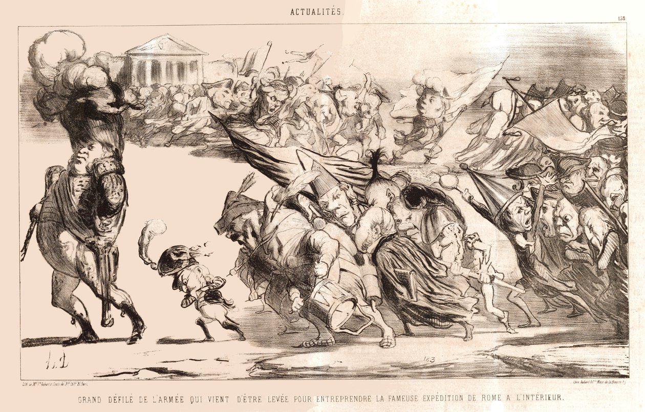 Daumier - Grote legerparade door Honoré Daumier