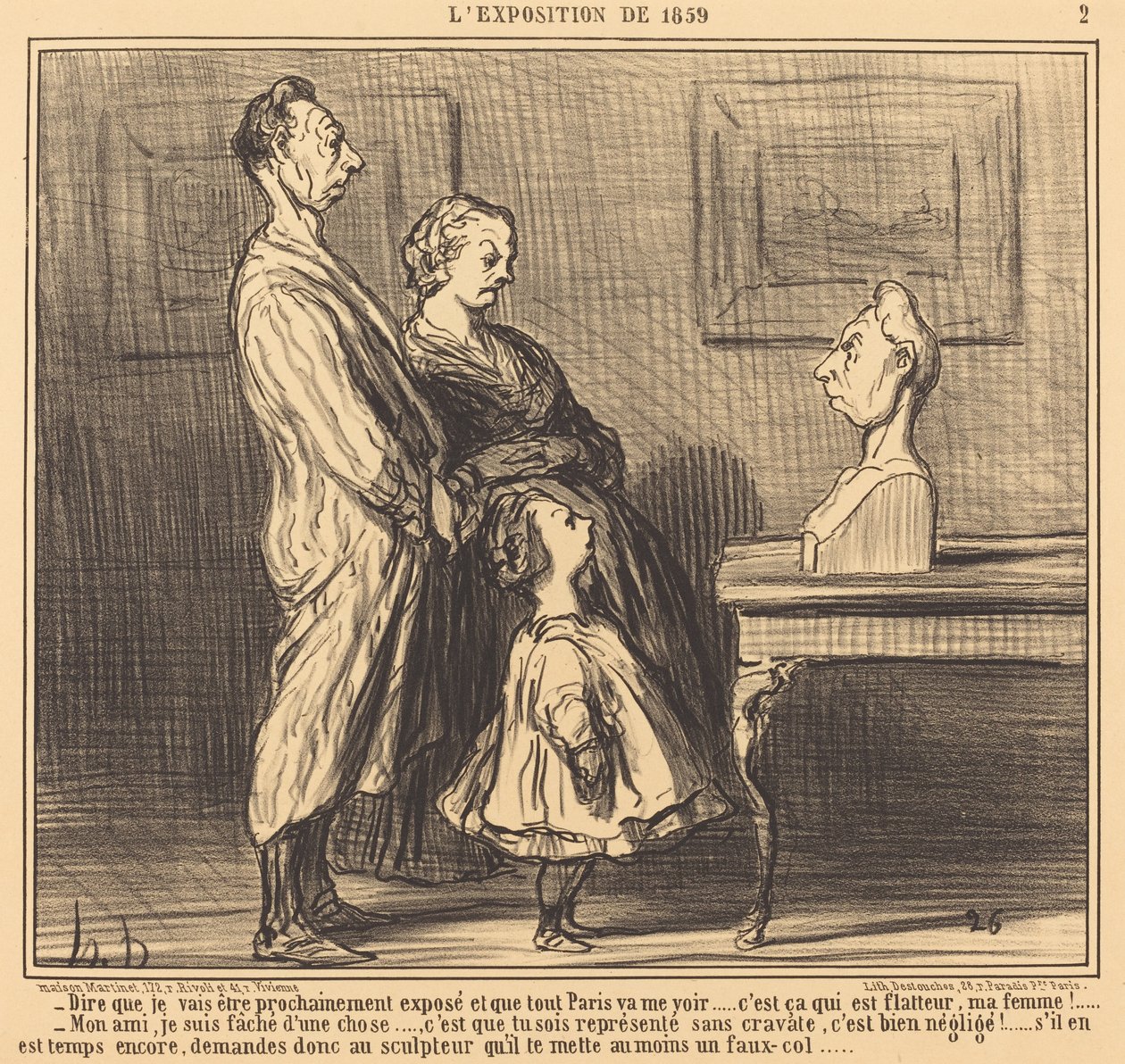 Dire que je vais être... exposé... door Honoré Daumier