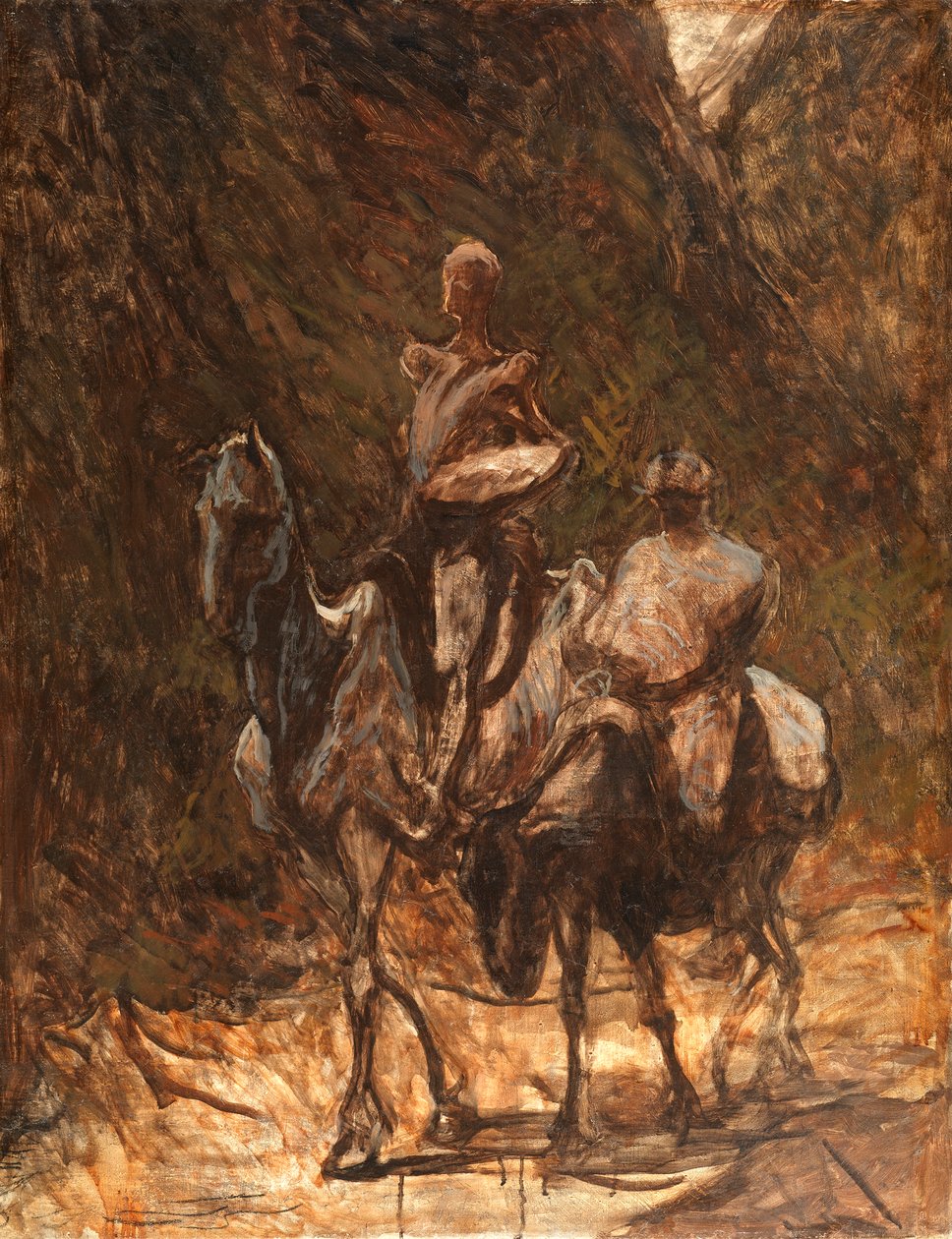 Don Quichot en Sancho Panza, 1868-1870 door Honoré Daumier