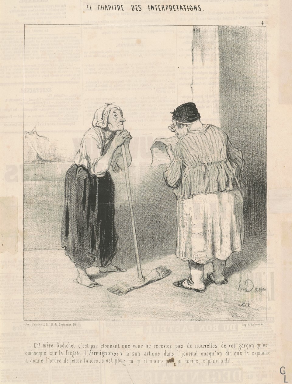 Eh! Moeder Godichet, het is niet verwonderlijk ... door Honoré Daumier