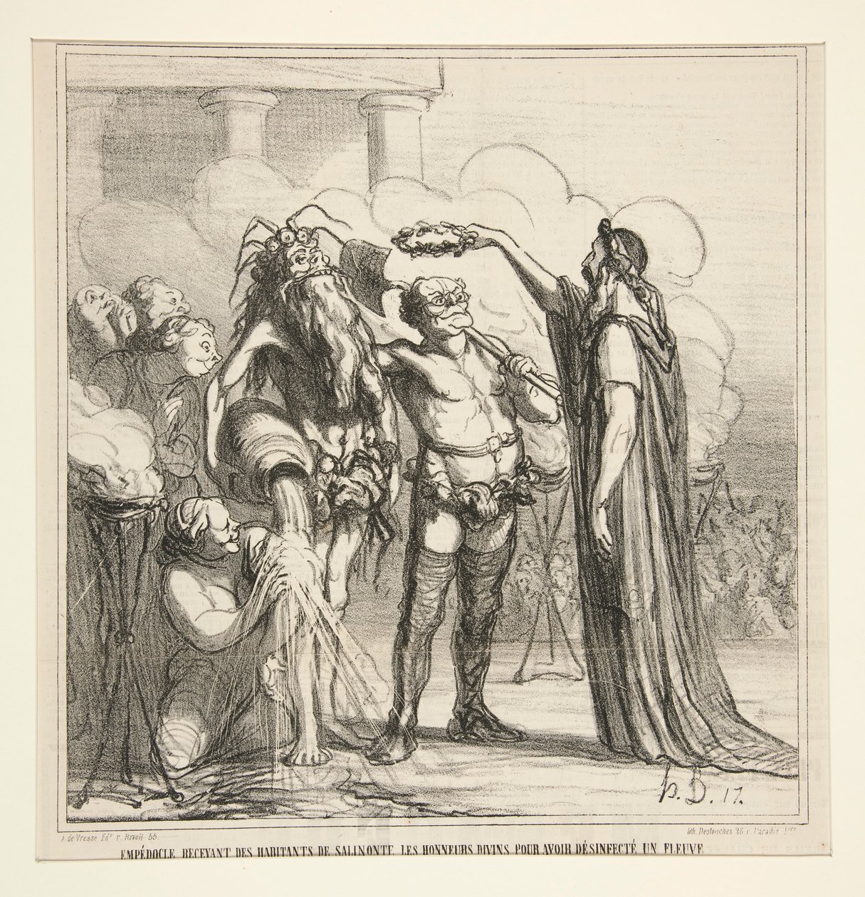 Empedocles ontvangt door Honoré Daumier