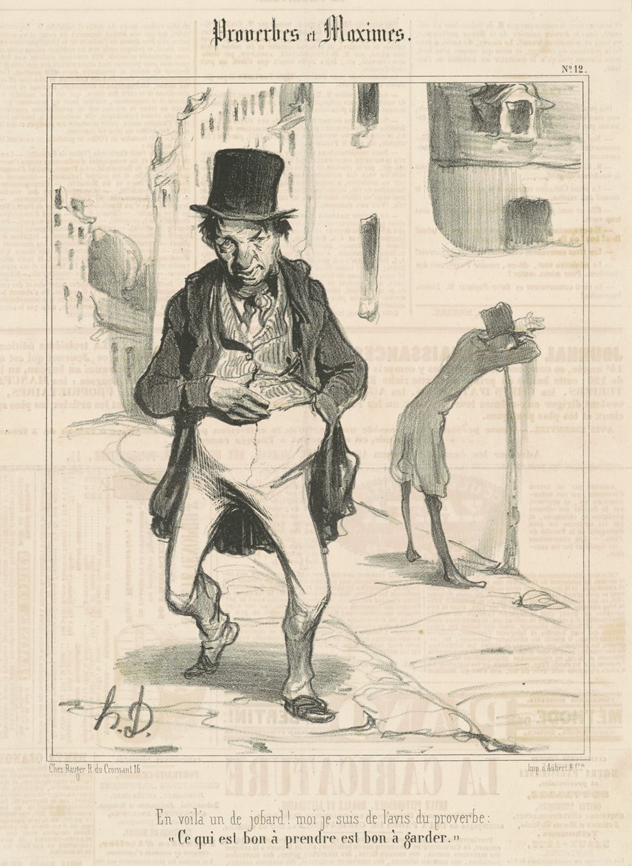 Daar is er een domkop! door Honoré Daumier
