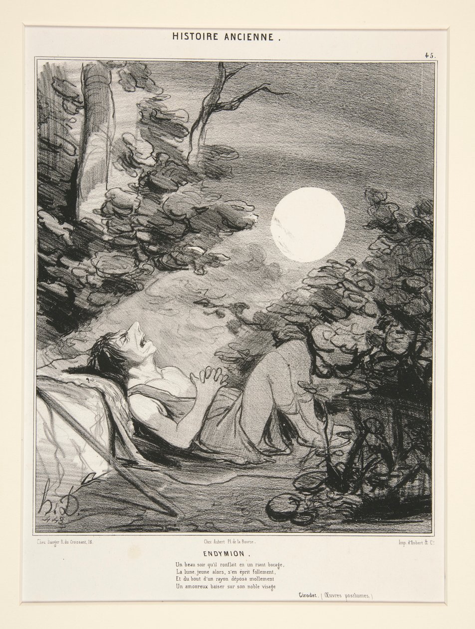 Endymion, plaat 45 uit Histoire Ancienne door Honoré Daumier