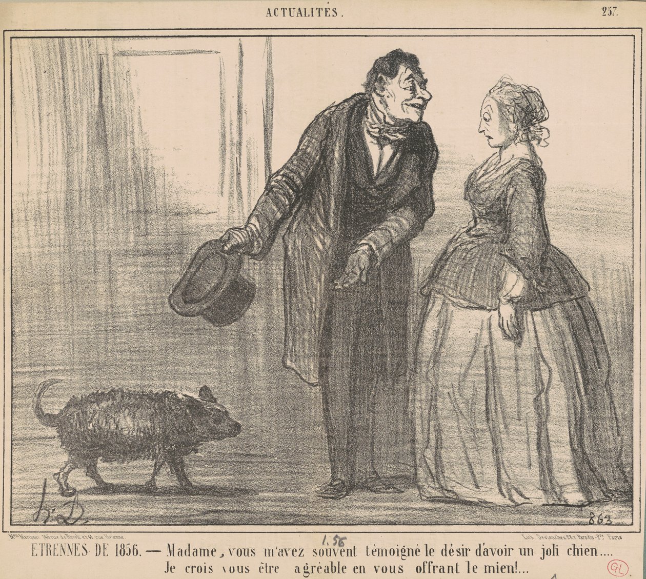 Etrennes de 1856 ... door Honoré Daumier