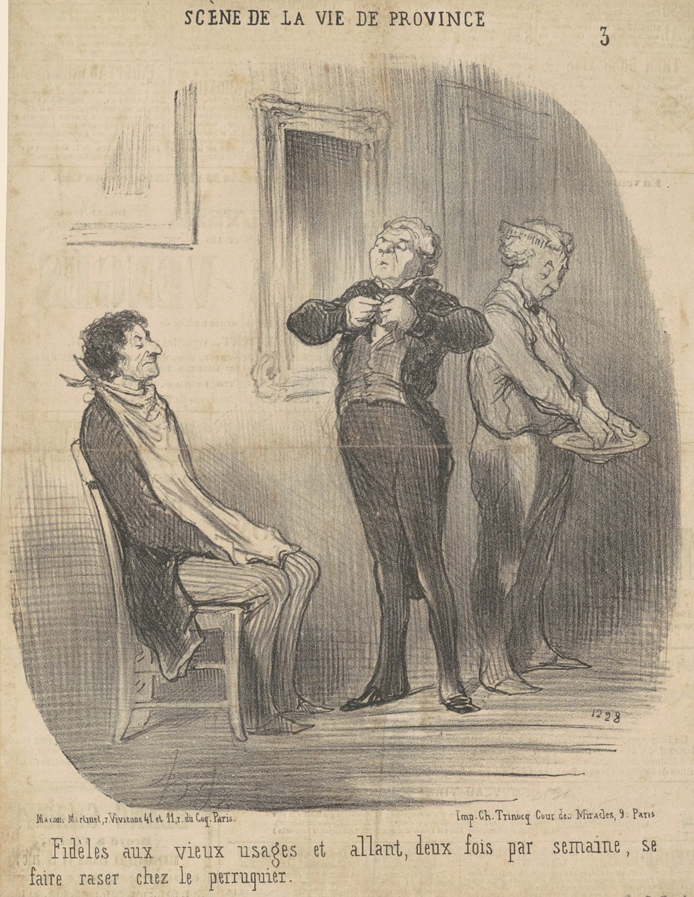 Getrouw aan oude gebruiken... door Honoré Daumier