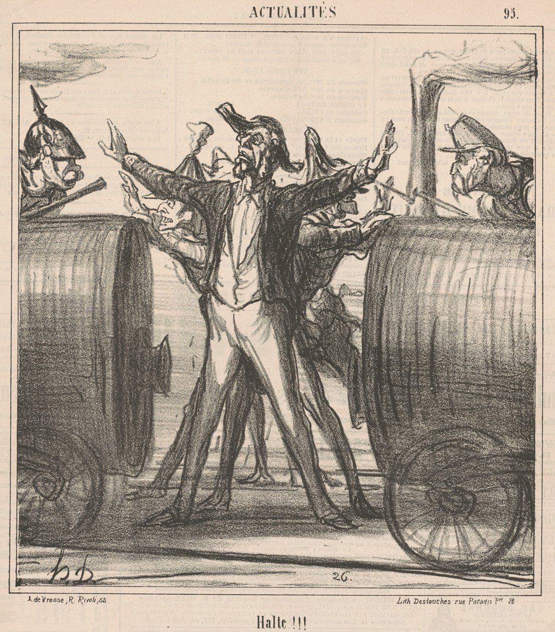 Halt!!! door Honoré Daumier