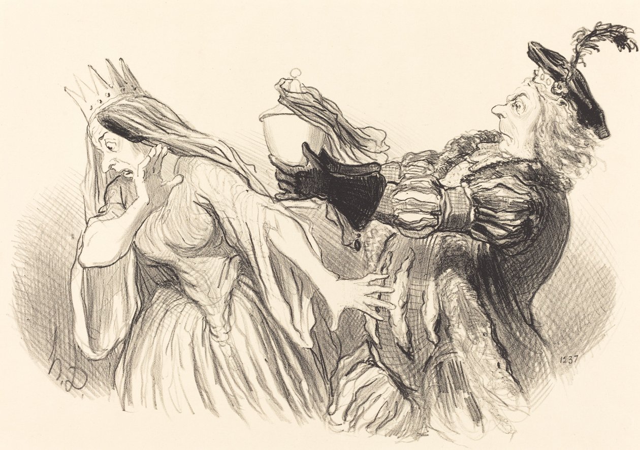 Hamlet door Honoré Daumier