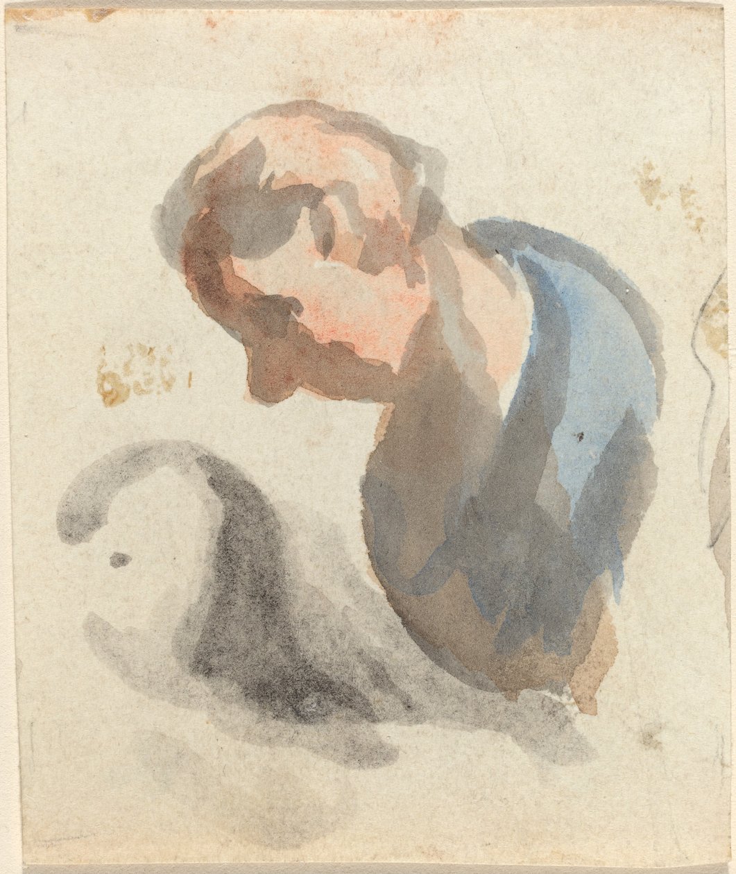 Hoofd van een man door Honoré Daumier