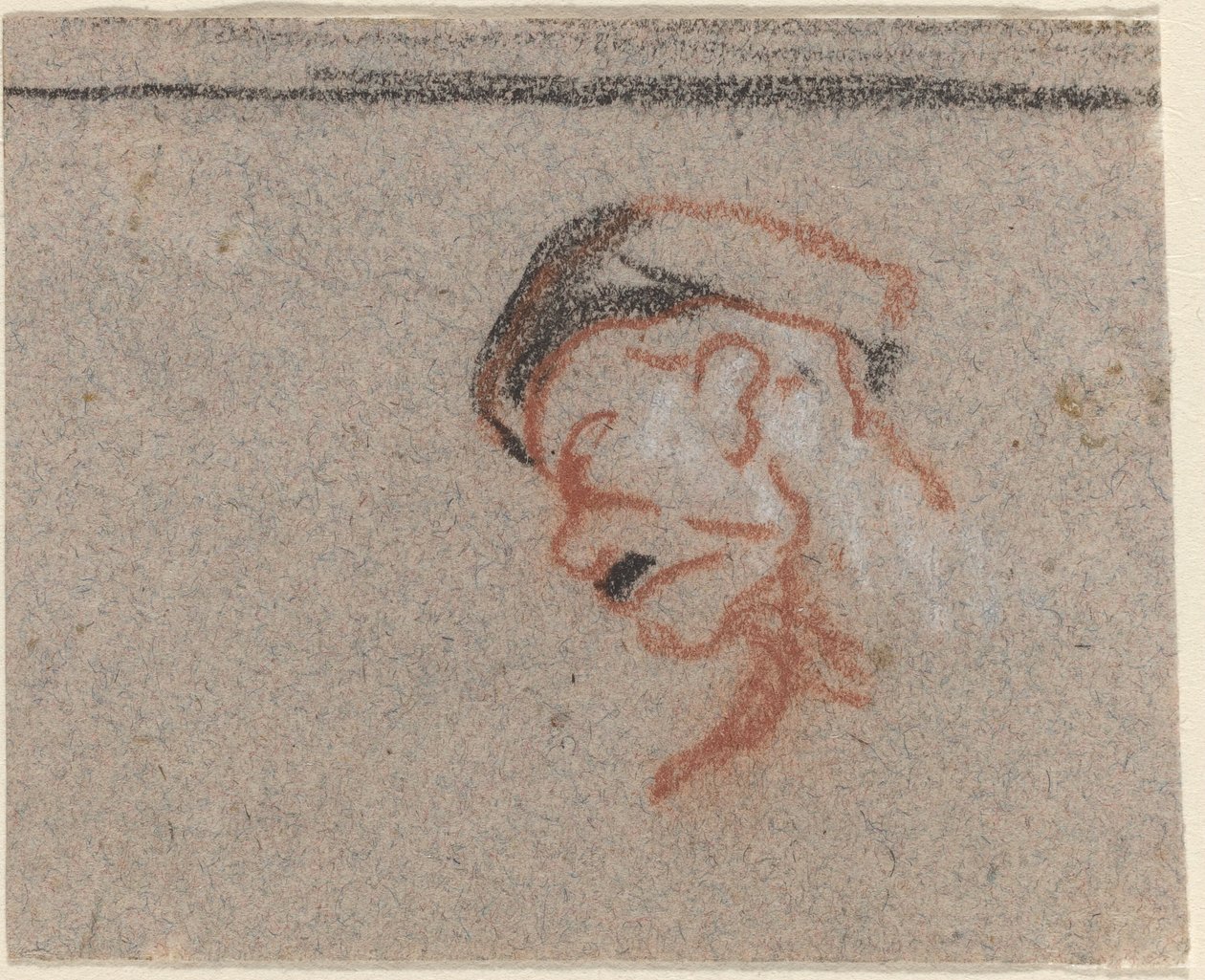 Hoofd van een man door Honoré Daumier