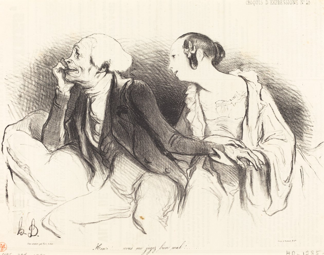 Henri!... je beoordeelt me heel slecht!... door Honoré Daumier