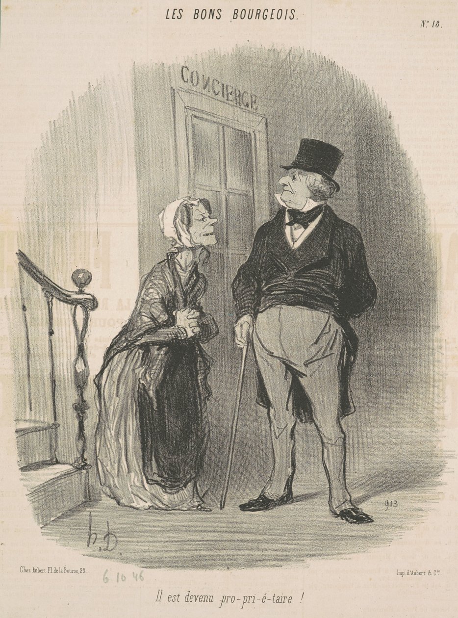 Hij is eigenaar geworden! door Honoré Daumier