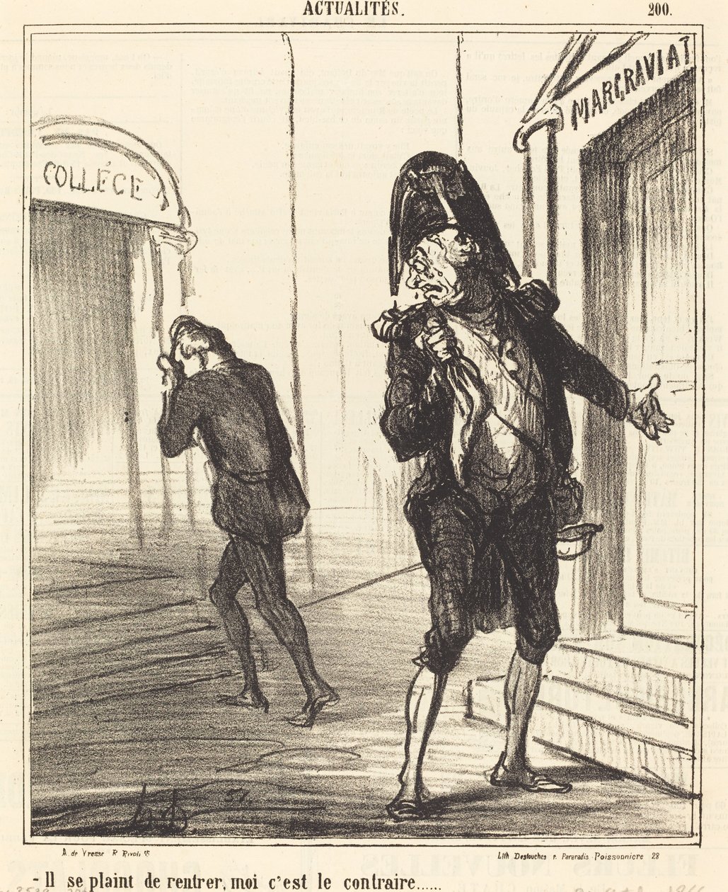 Hij klaagt over terugkeer... door Honoré Daumier