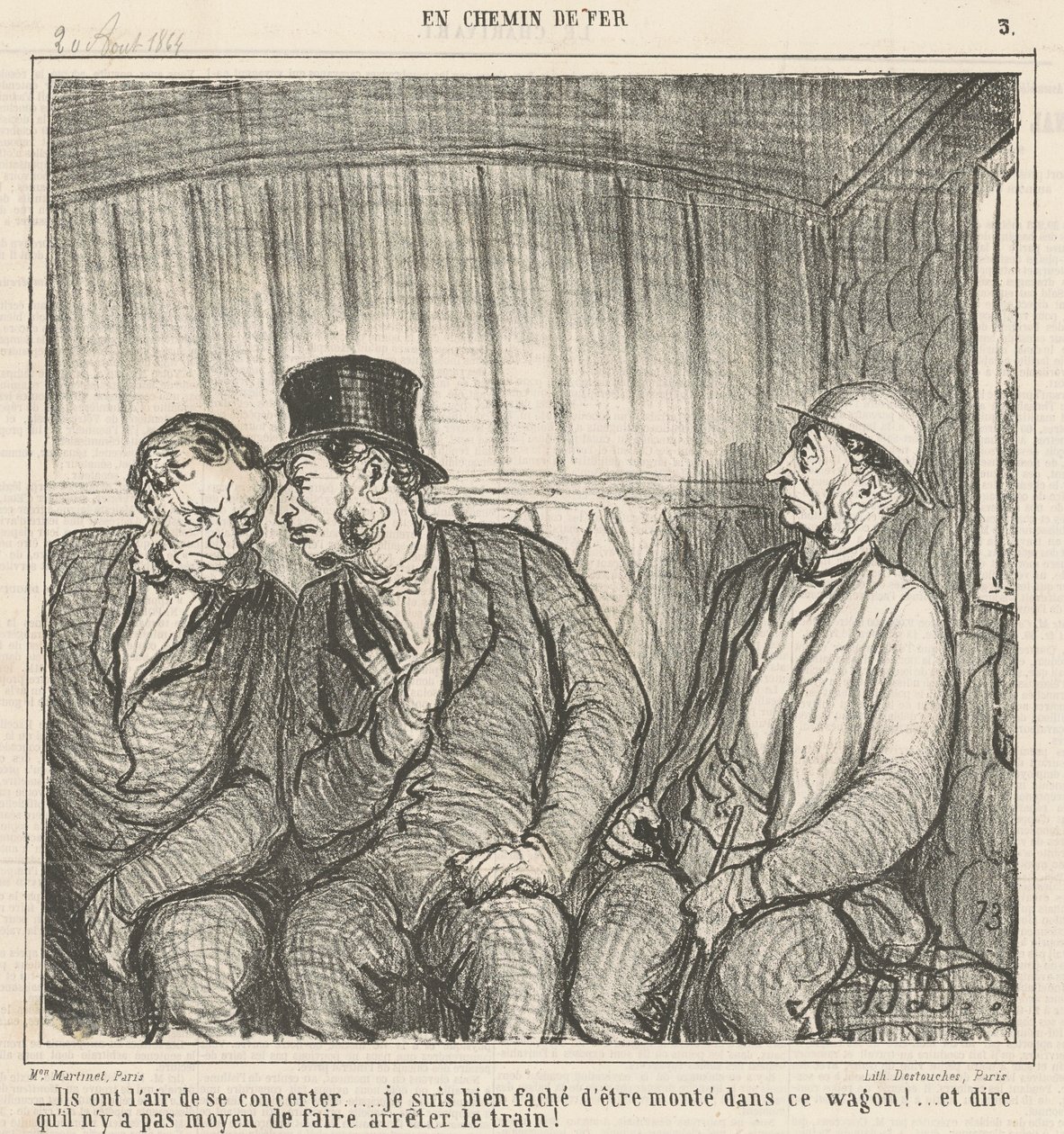 Ze lijken te overleggen ... door Honoré Daumier