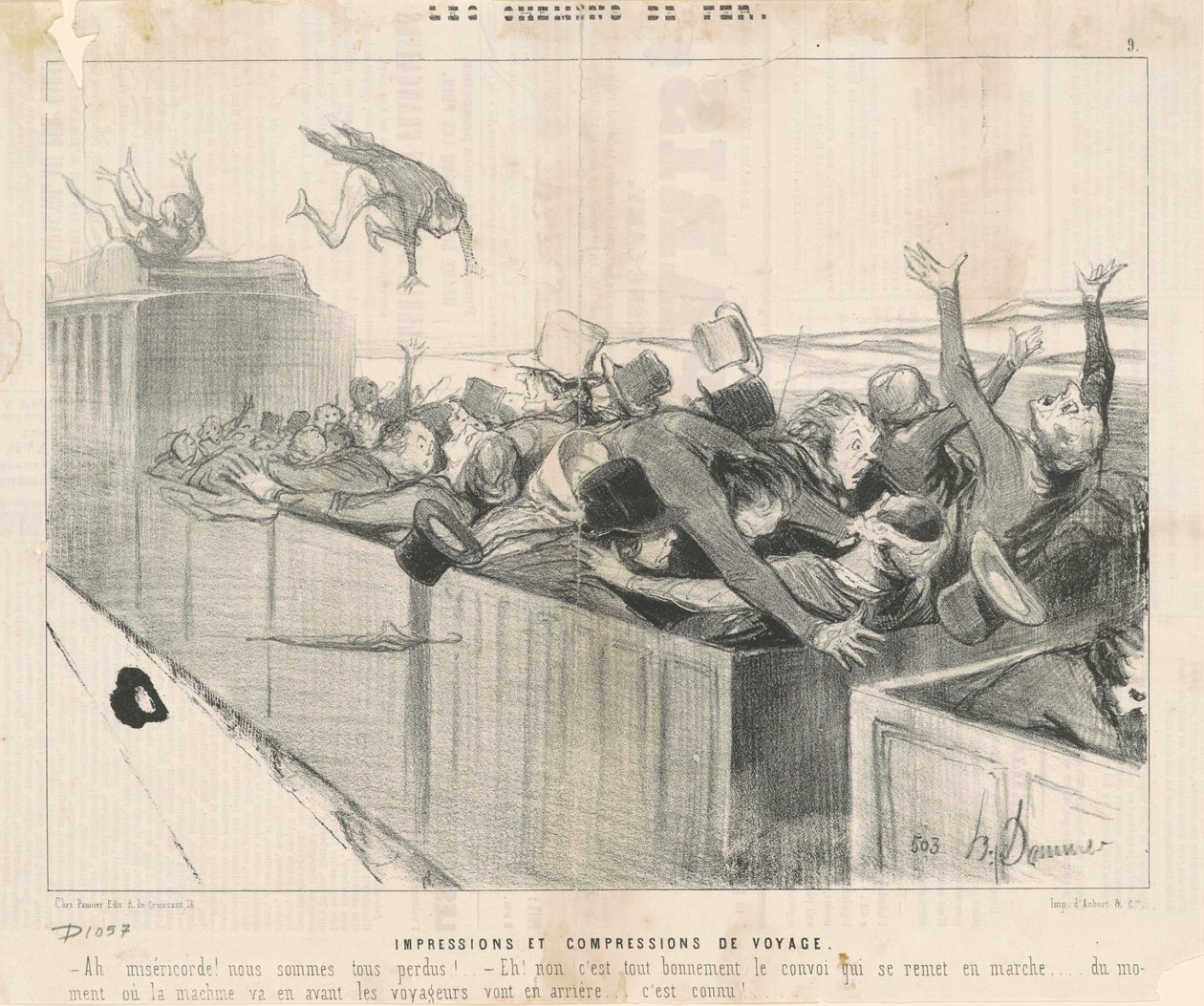 Reisindrukken en compressies door Honoré Daumier
