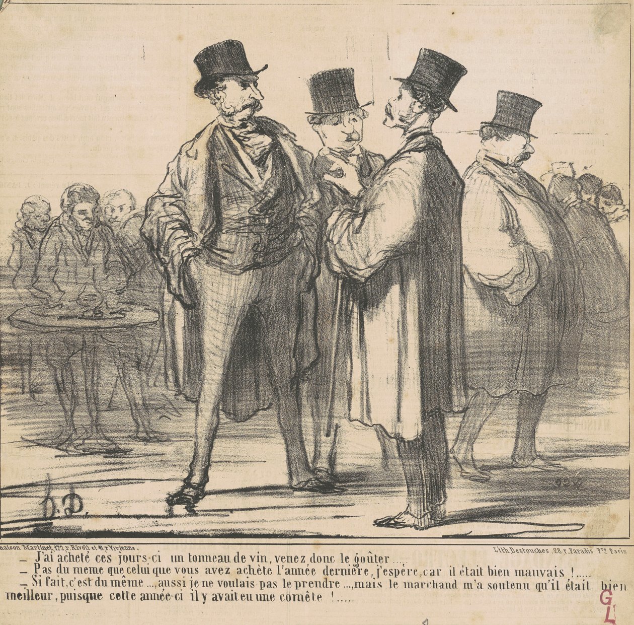 Ik heb een vat wijn gekocht ... door Honoré Daumier