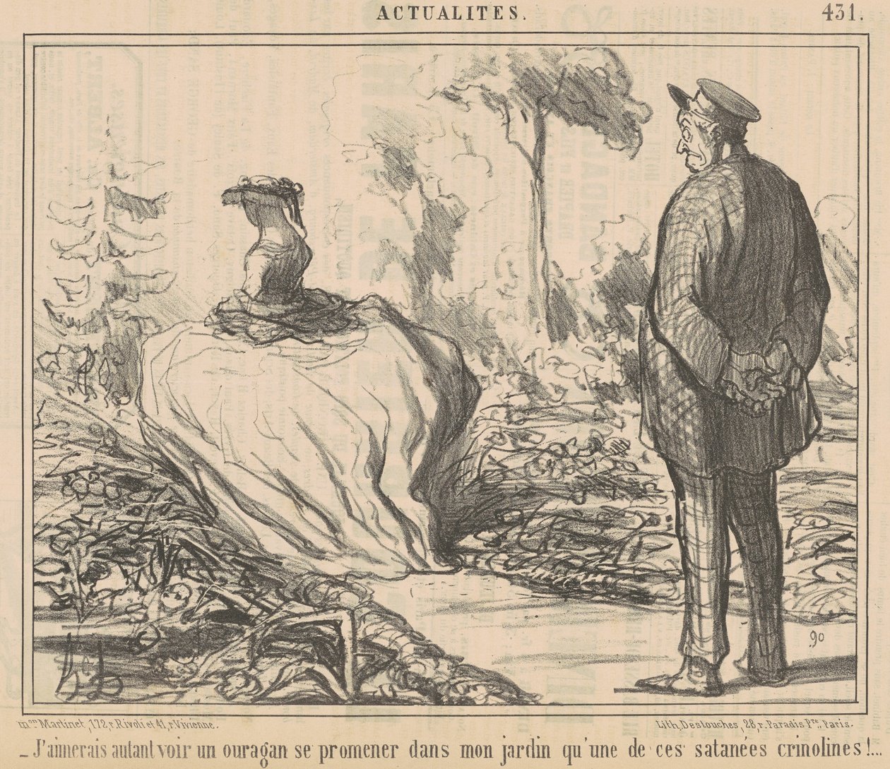 Ik zou net zo goed een orkaan kunnen zien ... door Honoré Daumier