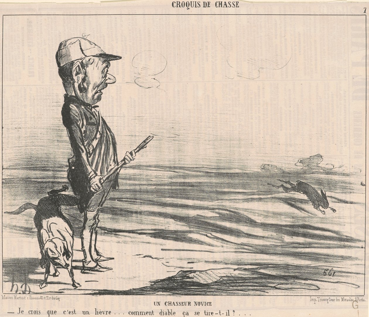 Ik denk dat het een haas is ... door Honoré Daumier