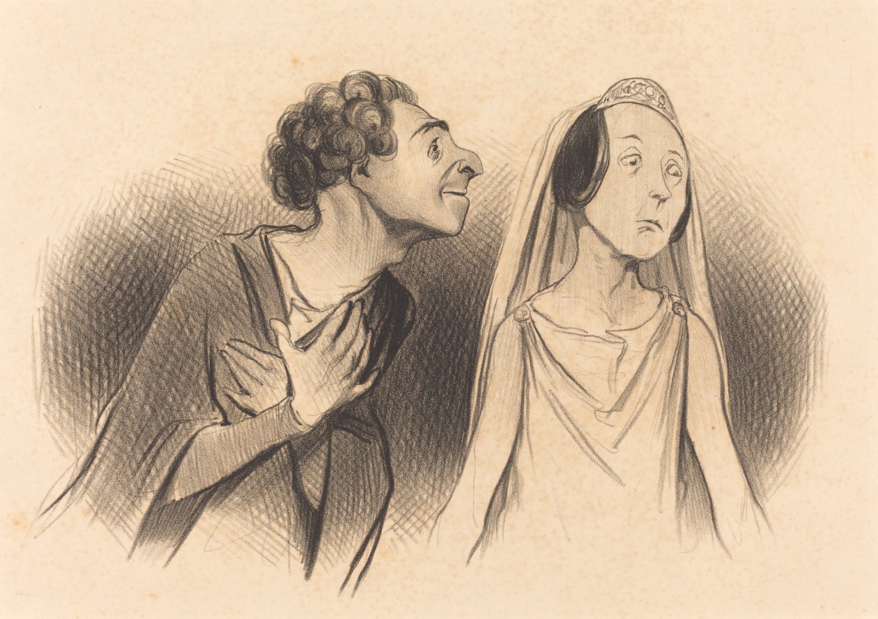 Je pars plus amoureux que... jamais... door Honoré Daumier