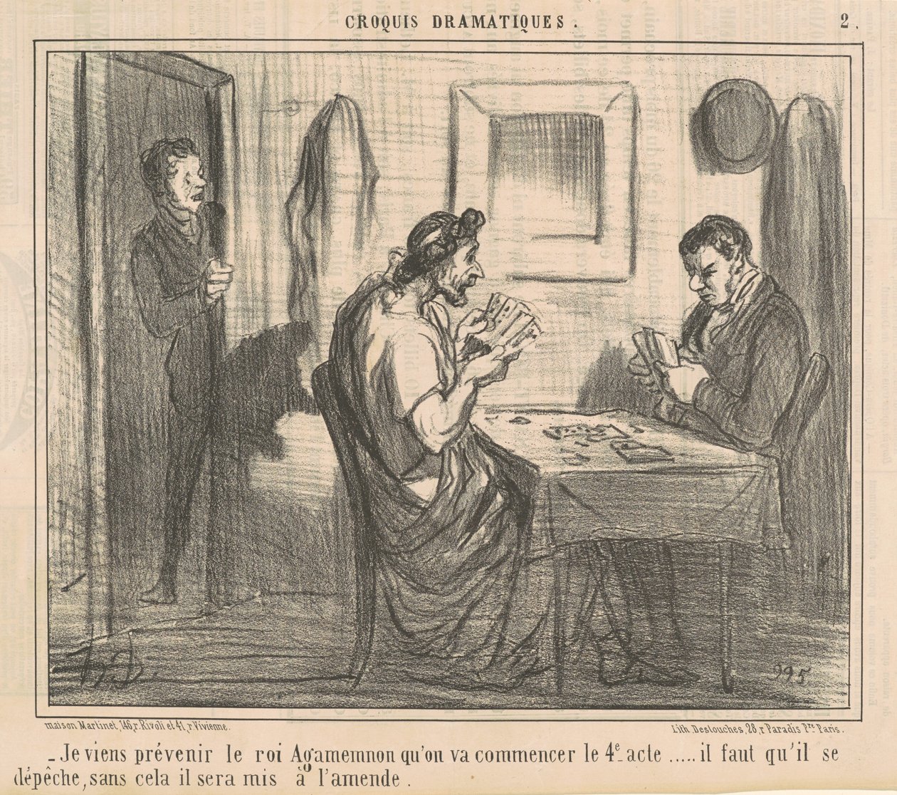 Ik kom koning Agamemnon waarschuwen... door Honoré Daumier