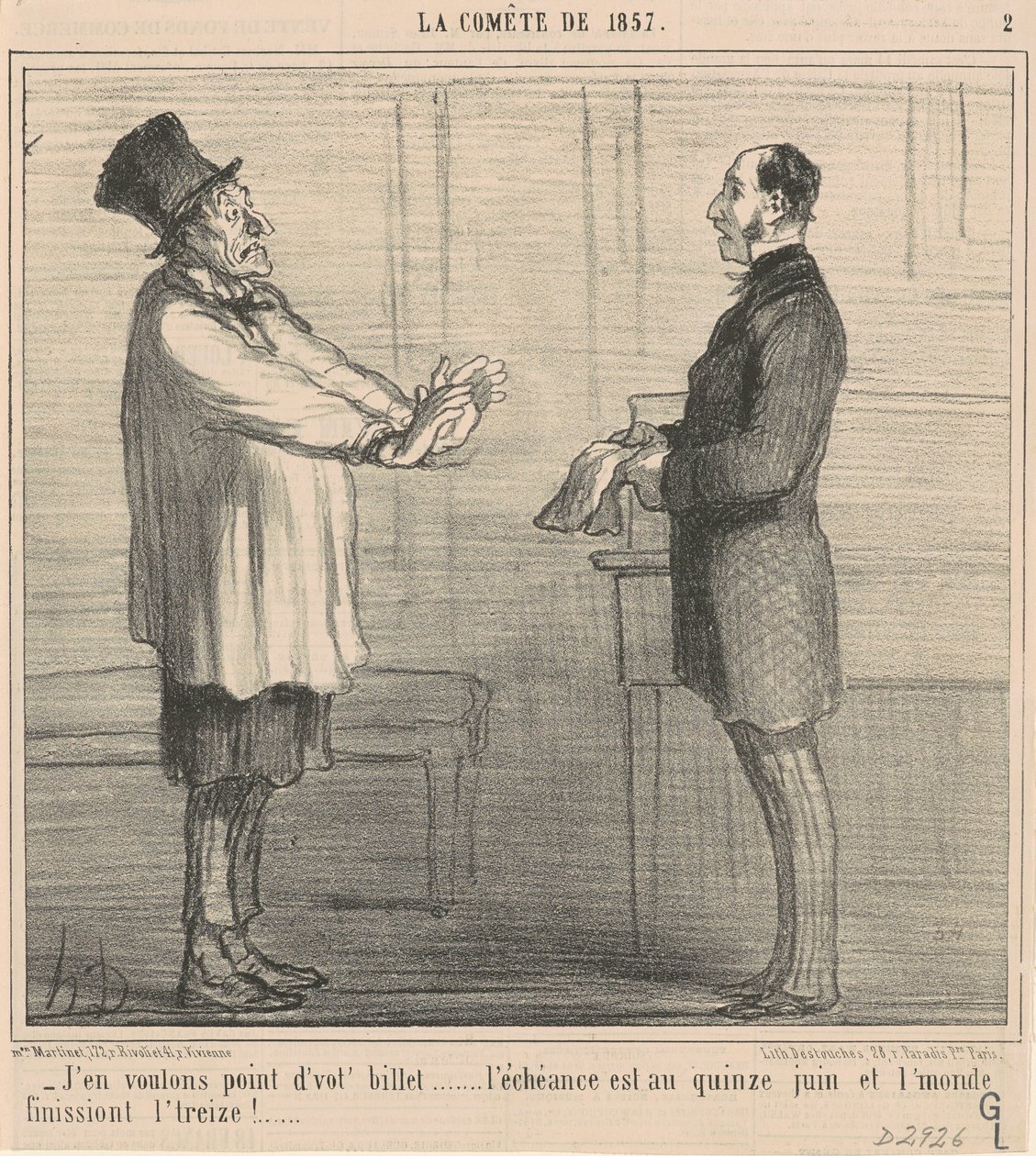 We willen je kaartje niet ... door Honoré Daumier