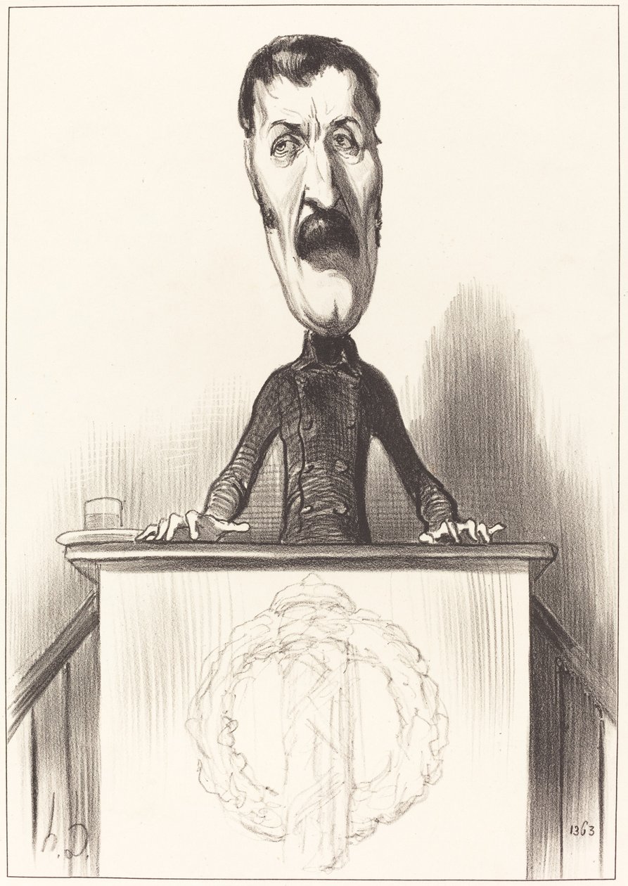Jules Bastide door Honoré Daumier