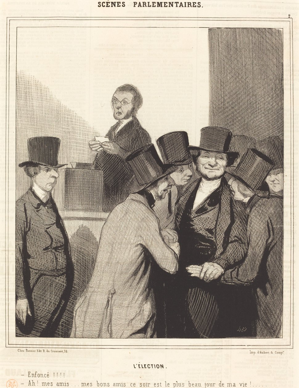 De verkiezing door Honoré Daumier
