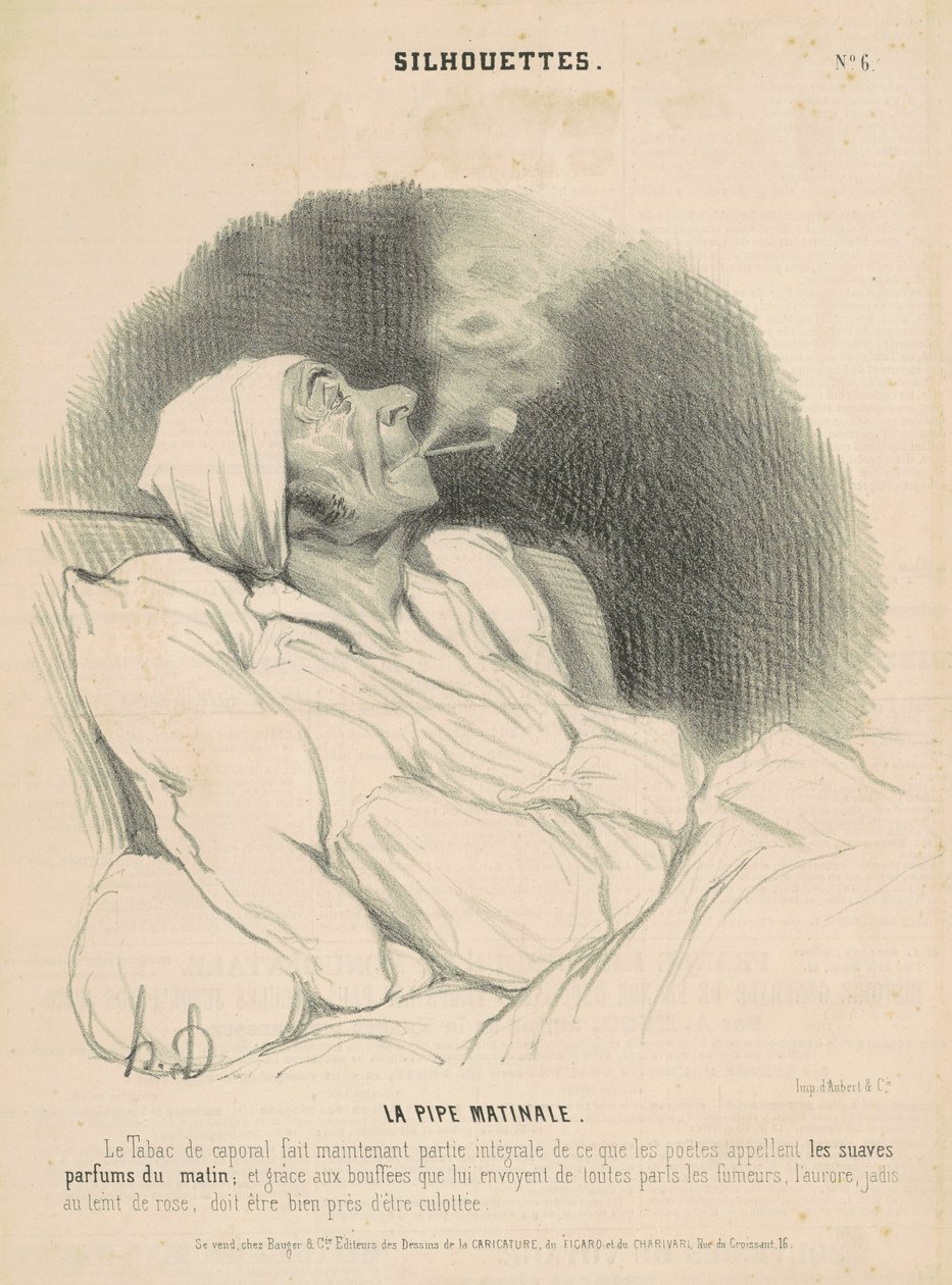 De ochtendpijp door Honoré Daumier