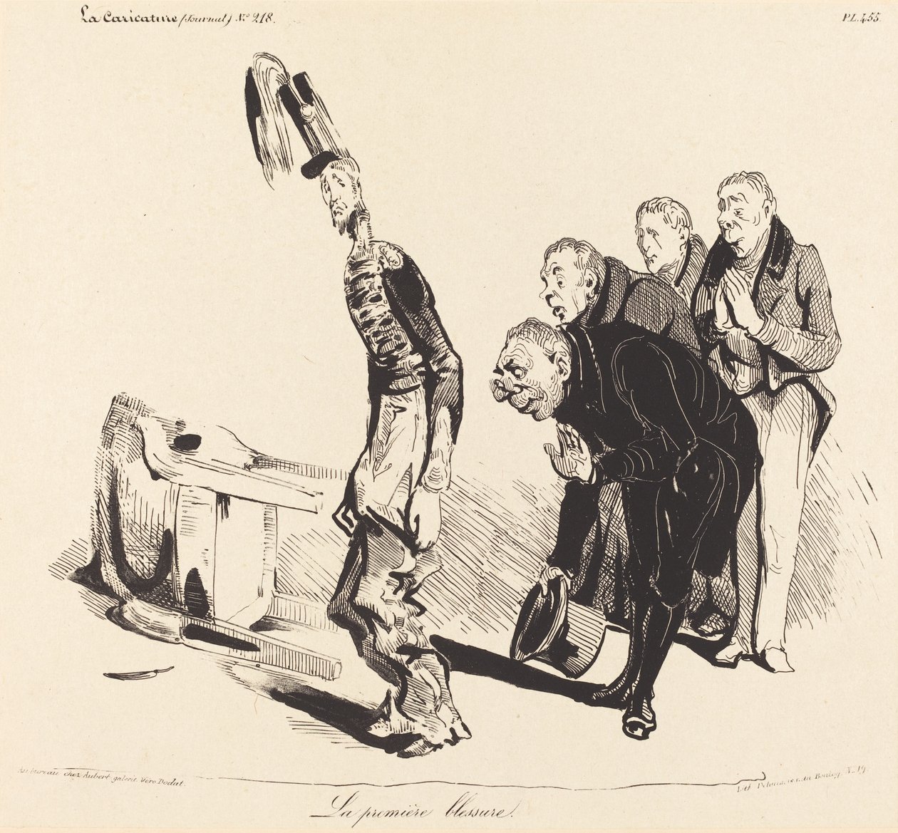 De Eerste Verwonding door Honoré Daumier