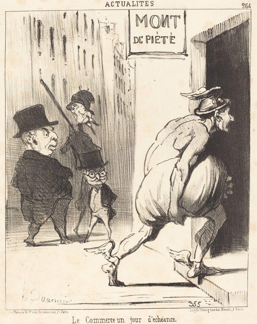 De Handel op een Vervaldag door Honoré Daumier