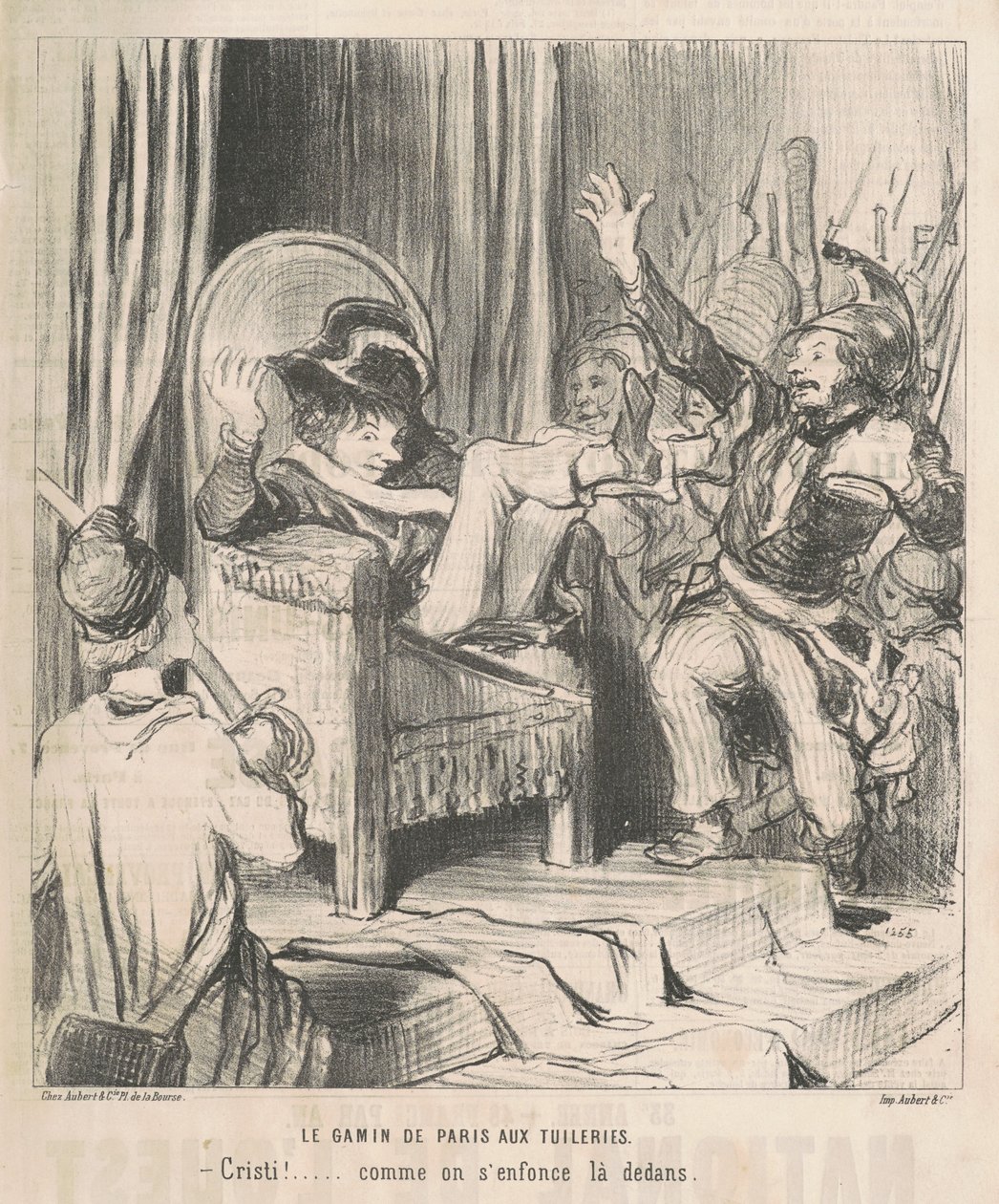 De jongen van Parijs in de Tuilerieën door Honoré Daumier