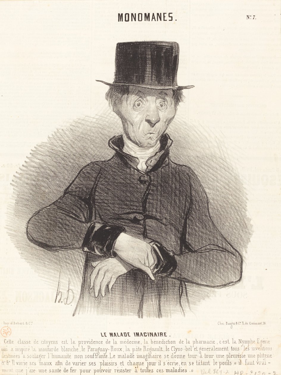 De ingebeelde zieke door Honoré Daumier