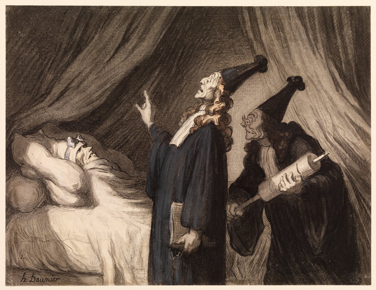 De Ingebeelde Zieke door Honoré Daumier