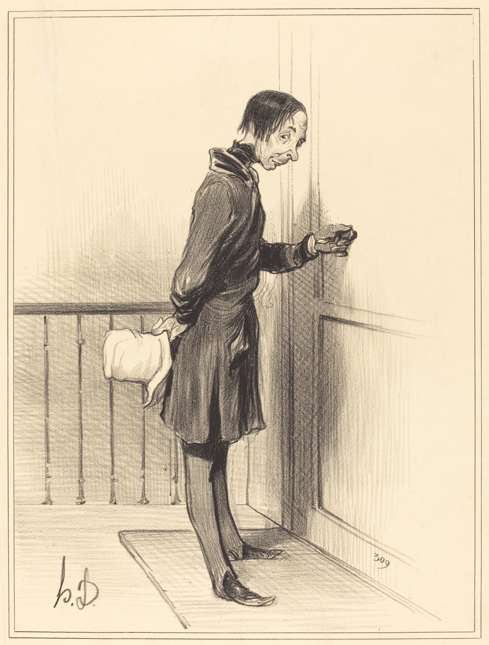 De thuisbedelaar door Honoré Daumier