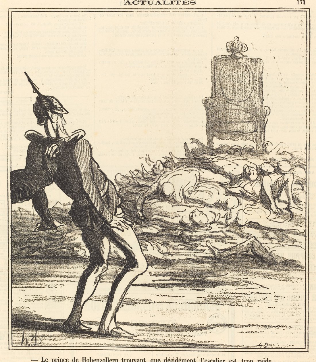 Le Prince de Hohenzollern... door Honoré Daumier