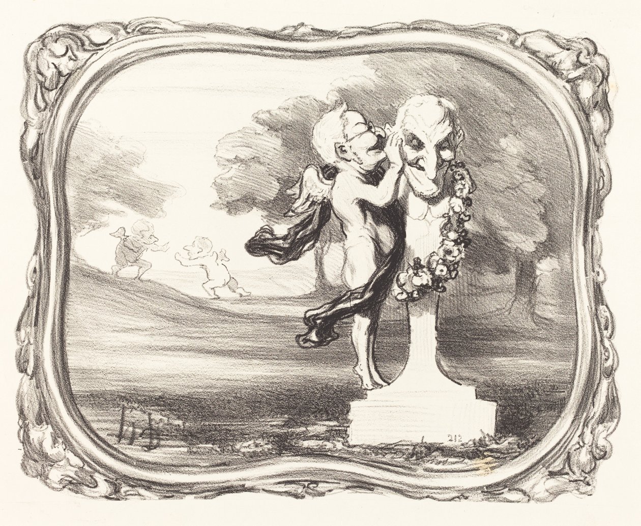 Het Geheim toevertrouwd aan de God Faun door Honoré Daumier