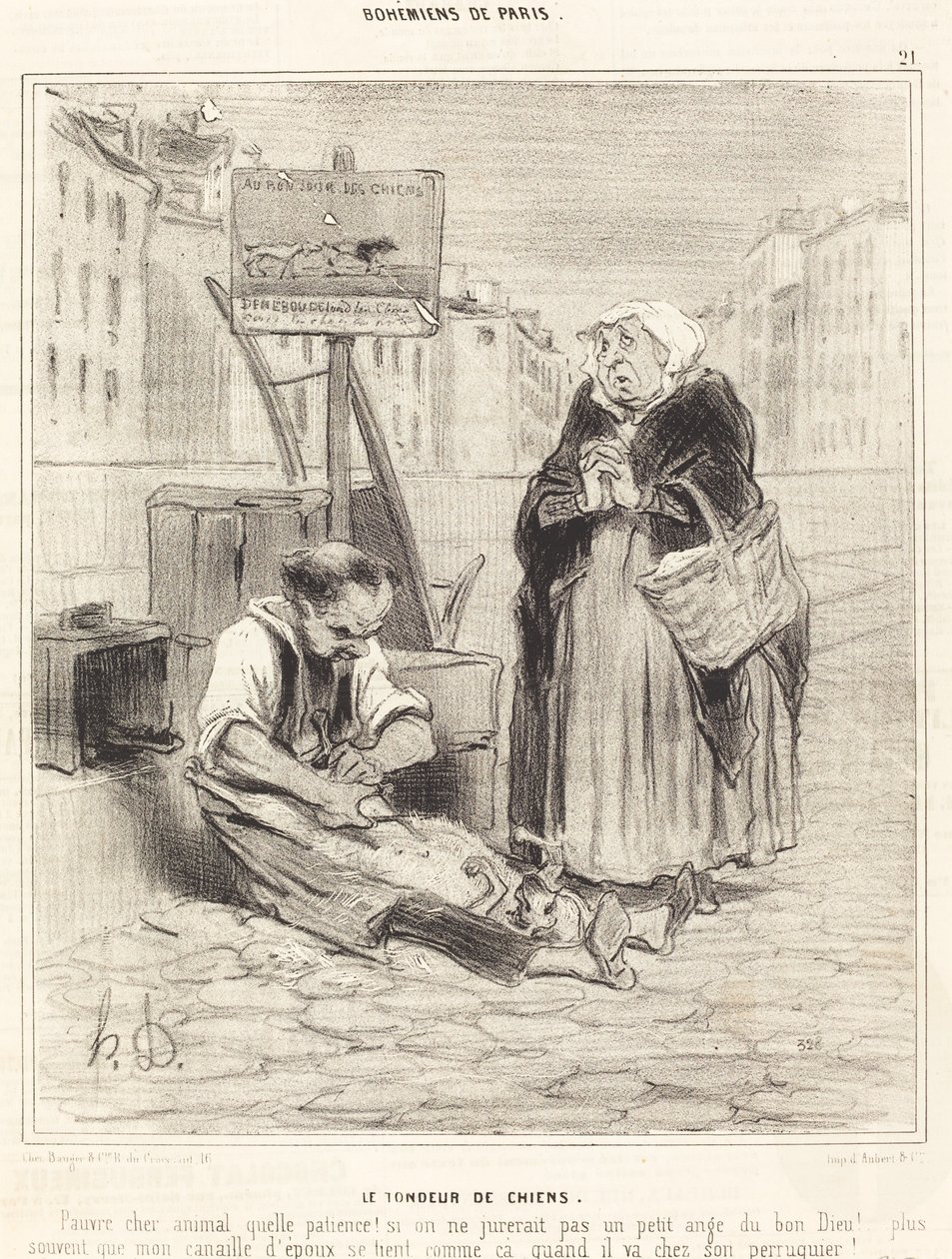 De hondenscheerder door Honoré Daumier