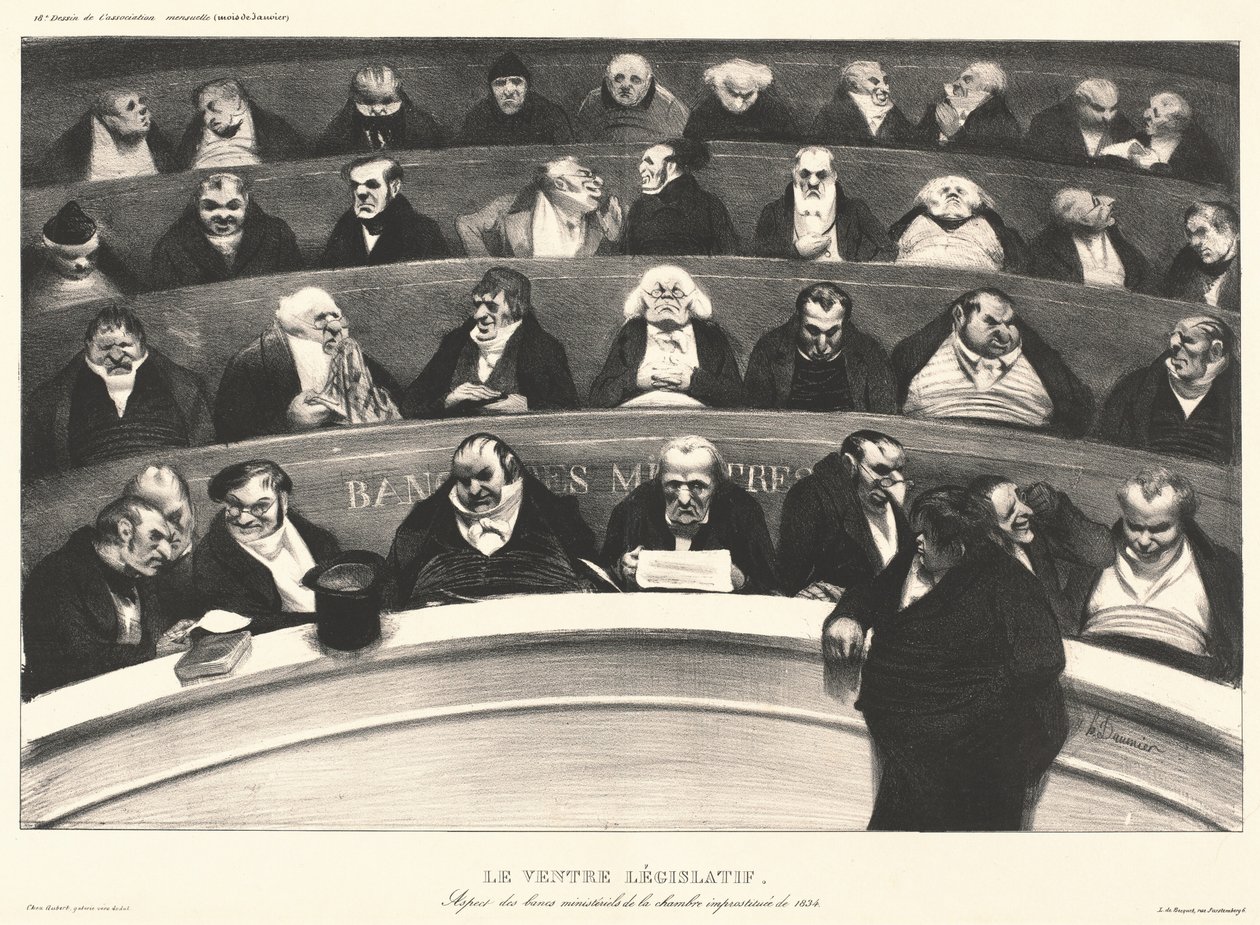Le Ventre Législatif (De Wetgevende Buik) door Honoré Daumier
