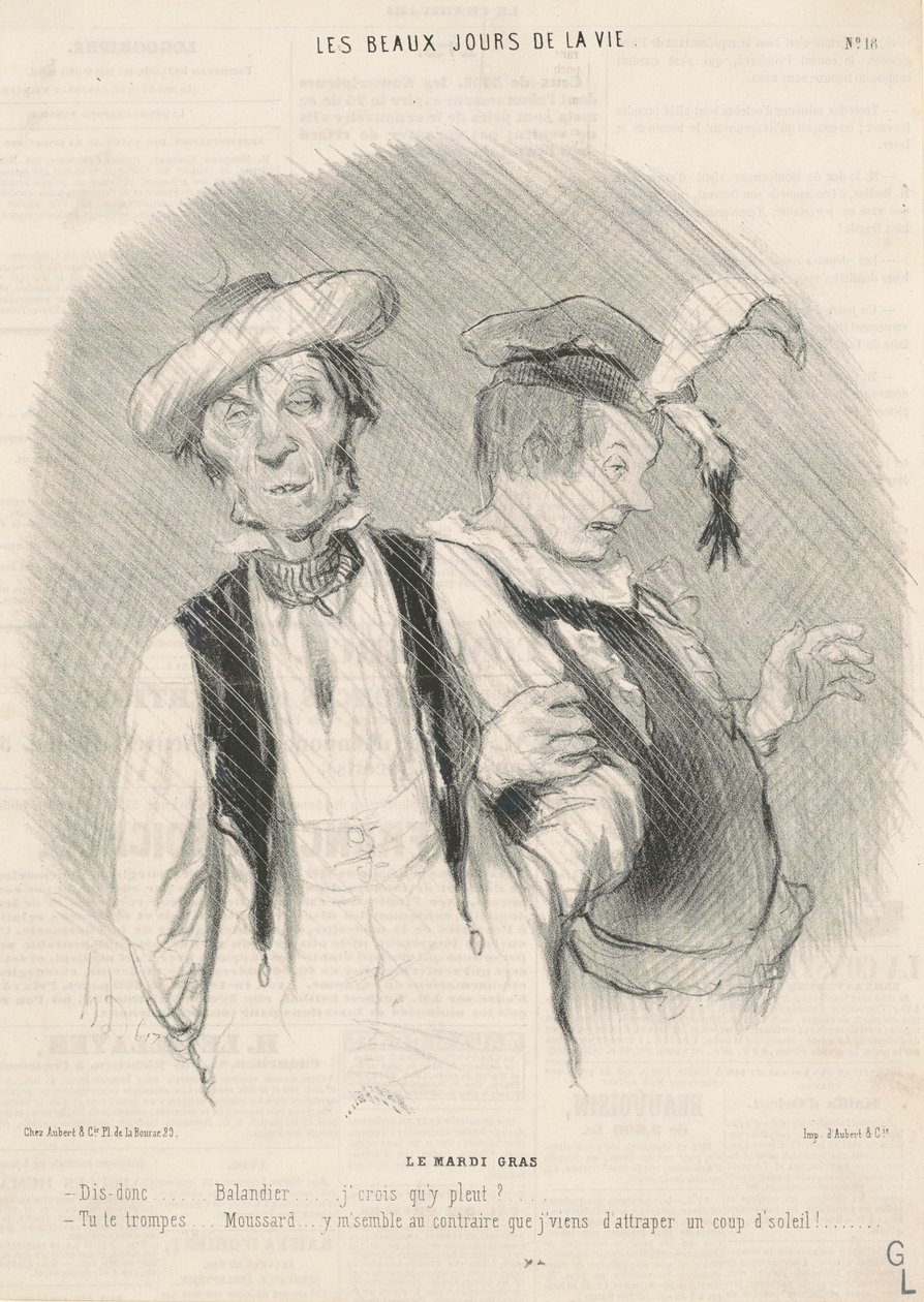 Vastenavond door Honoré Daumier