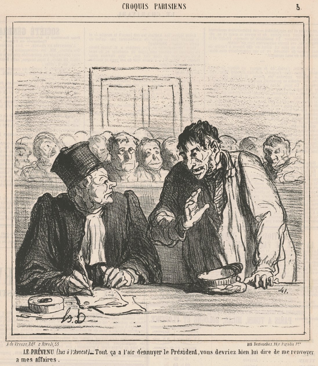 De verdachte door Honoré Daumier