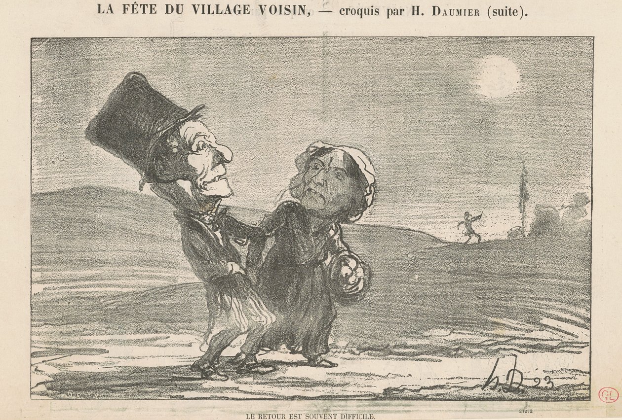De terugkeer is vaak moeilijk door Honoré Daumier