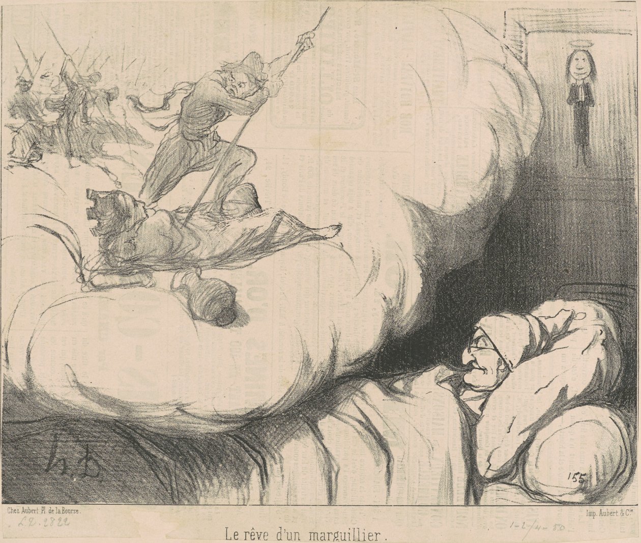 De droom van een kerkmeester door Honoré Daumier