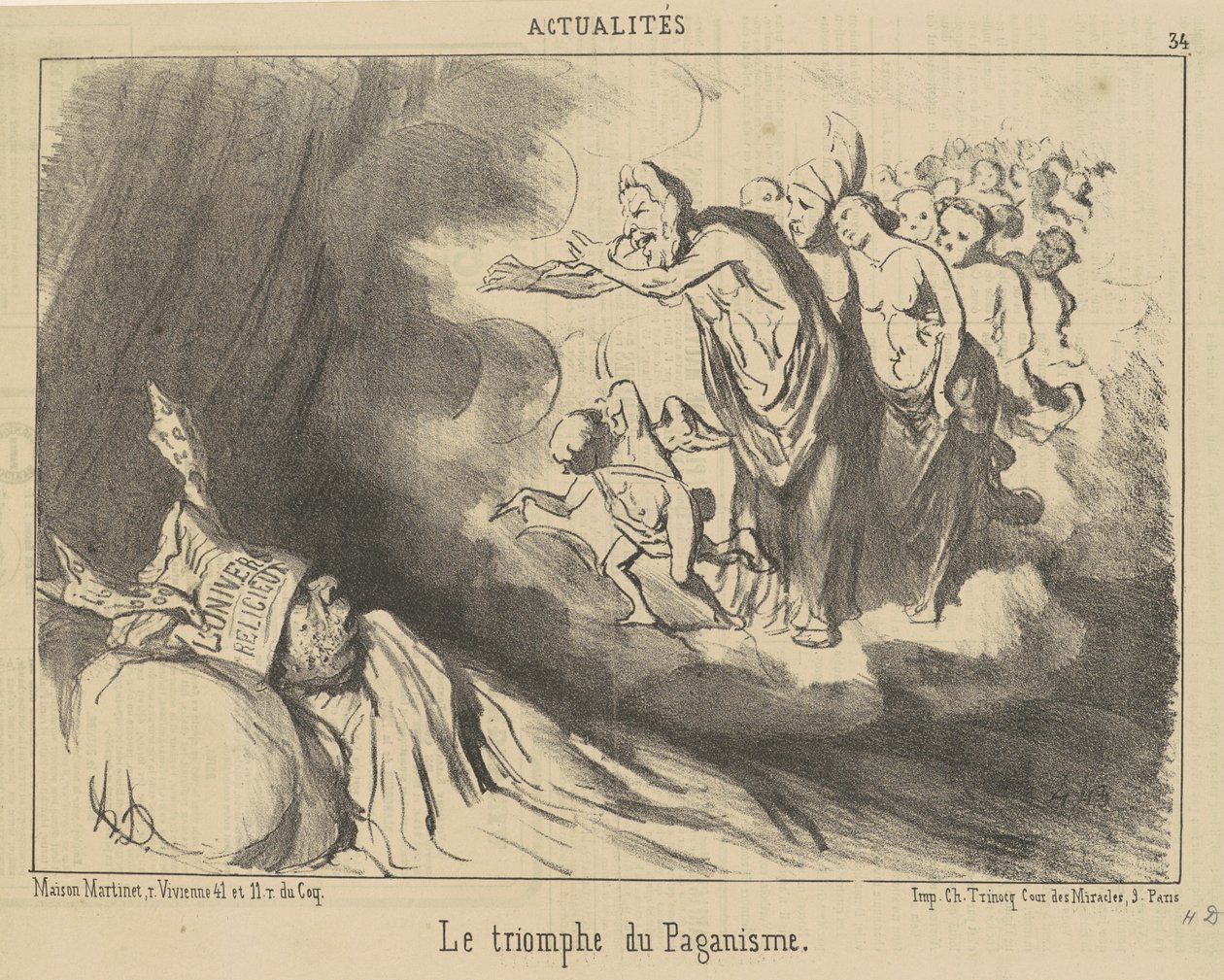 De triomf van het heidendom door Honoré Daumier
