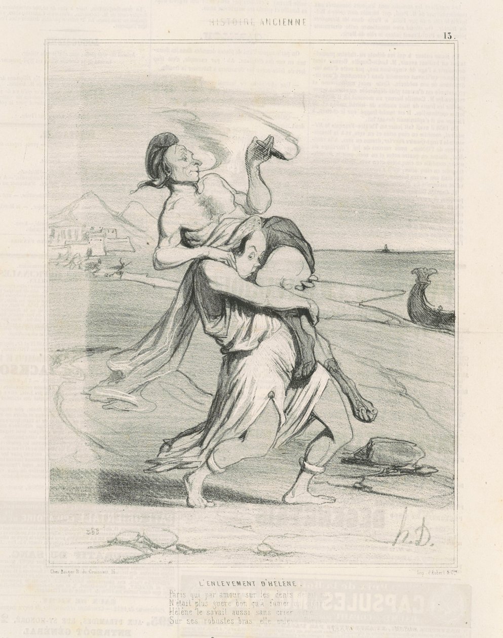 De ontvoering van Helena door Honoré Daumier
