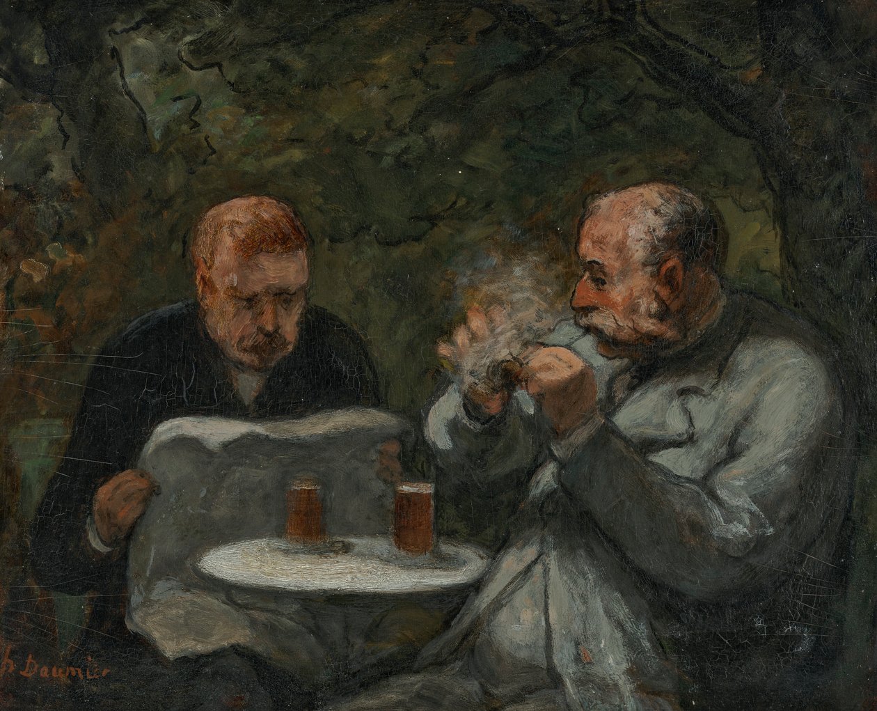Bierdrinkers door Honoré Daumier