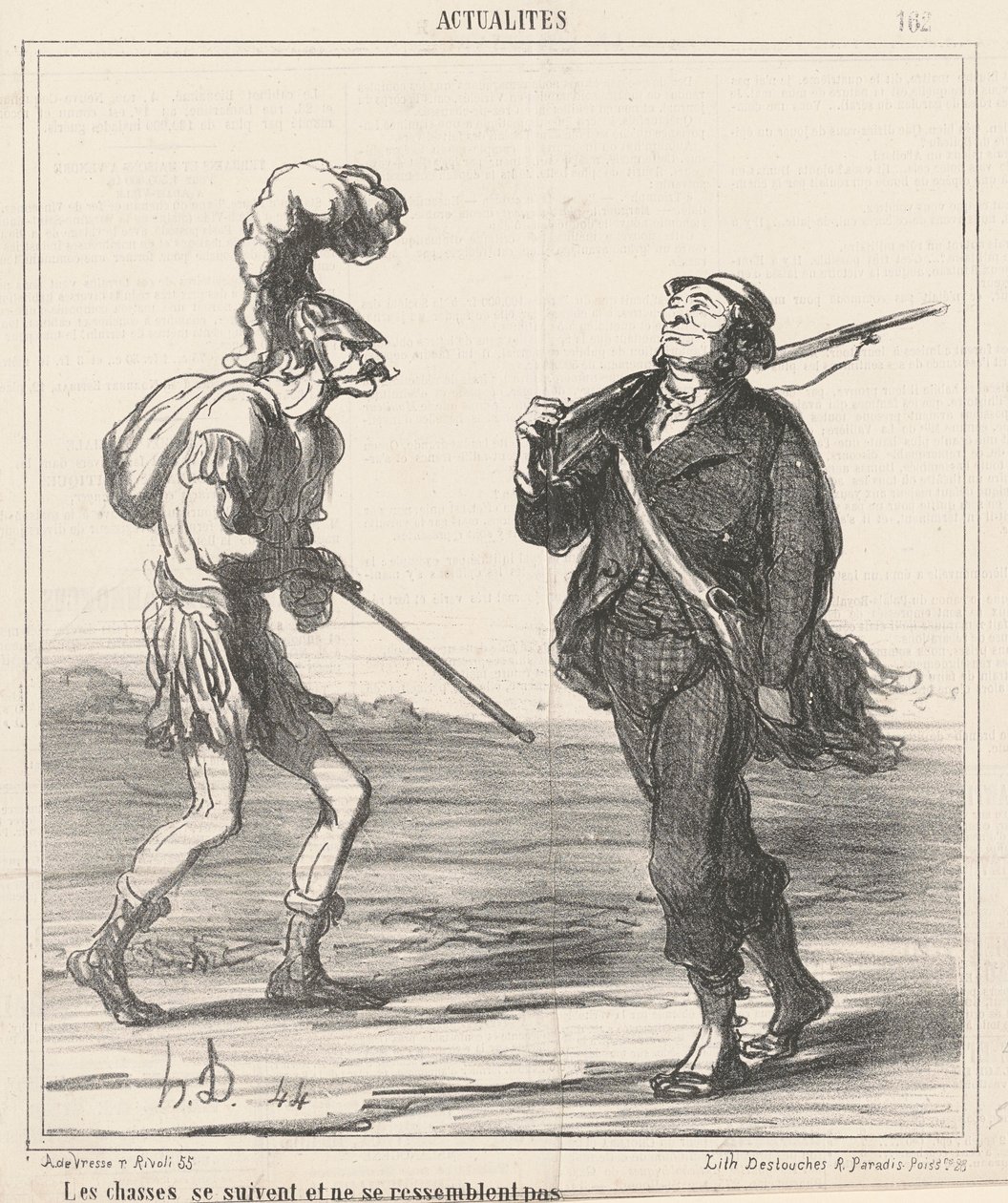De jachten lijken niet op elkaar door Honoré Daumier