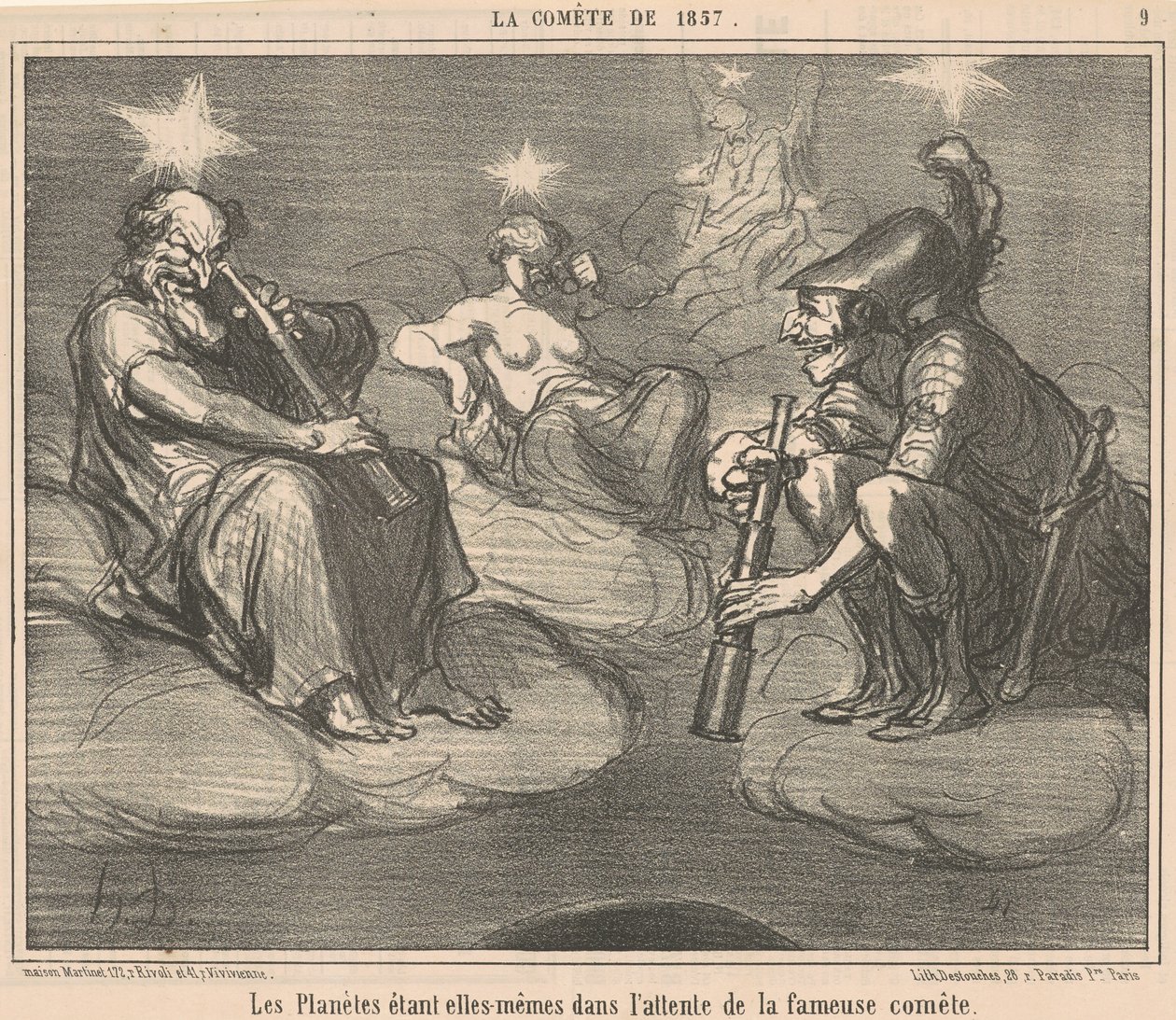 De planeten zelf zijnde in ... door Honoré Daumier