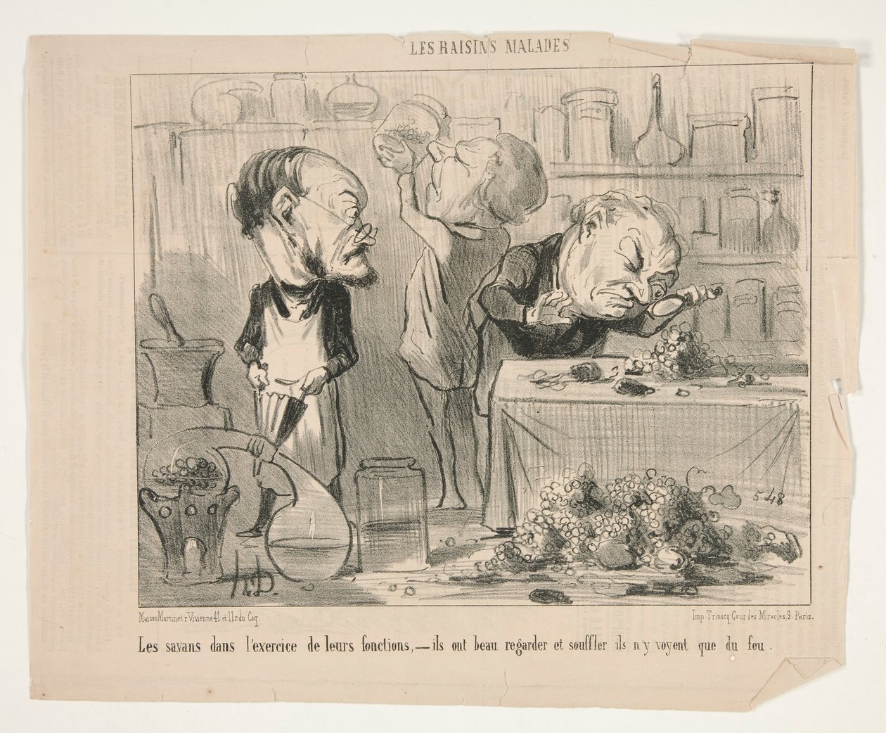 Les savans dans l door Honoré Daumier