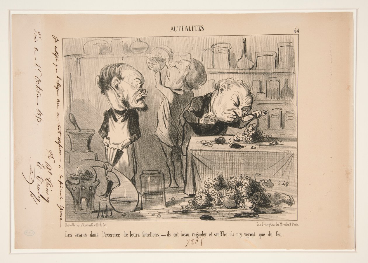 Les savans dans l door Honoré Daumier