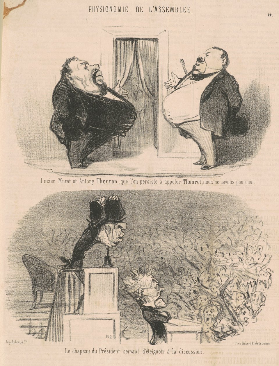 Lucien Murat en Antony Thouron door Honoré Daumier